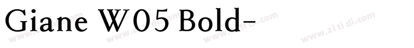 Giane W05 Bold字体转换